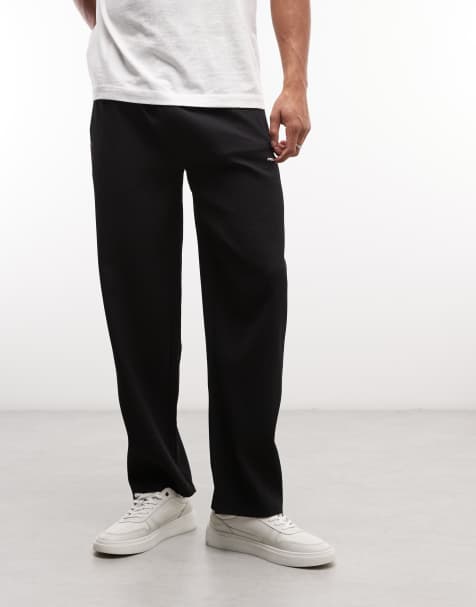 Pegador troy plissee relaxed fit trousers in black