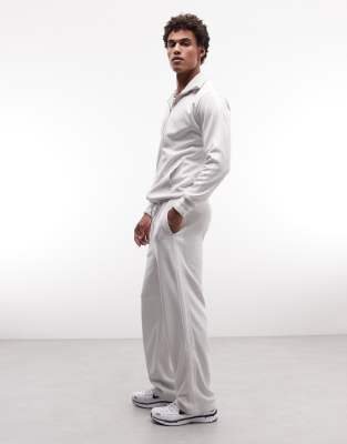 PEGADOR Pegador viro wide trackpants co-ord in fog grey