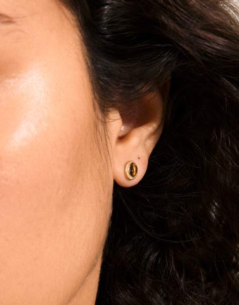 Pendientes chapados en oro Between de Pilgrim - view 1