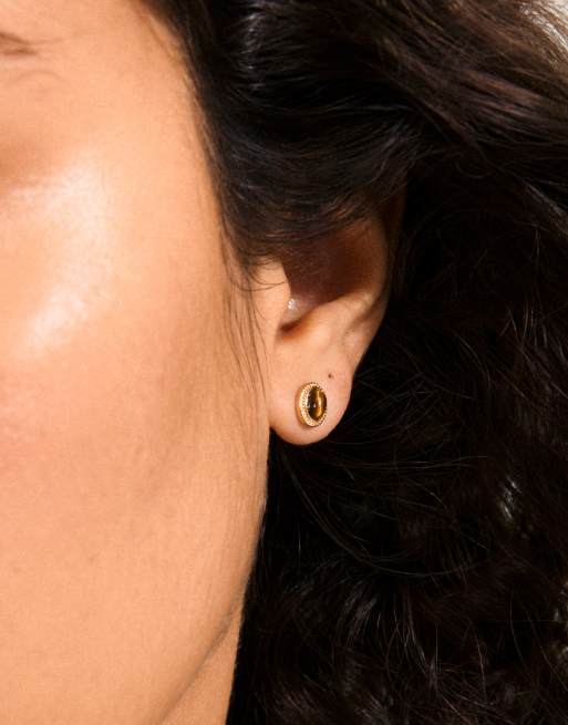 Pendientes chapados en oro Between de Pilgrim