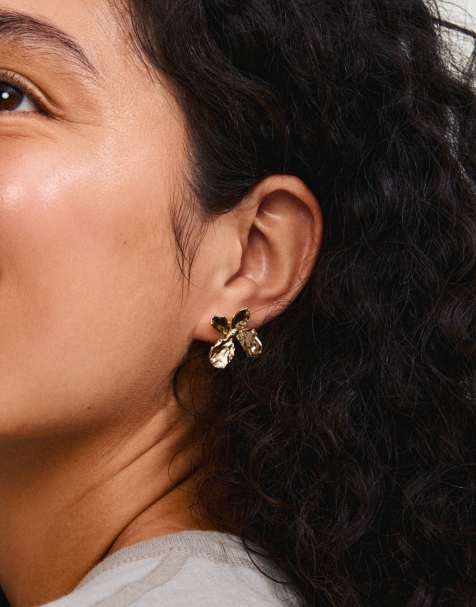 Pendientes chapados en oro Dream de Pilgrim - view 1