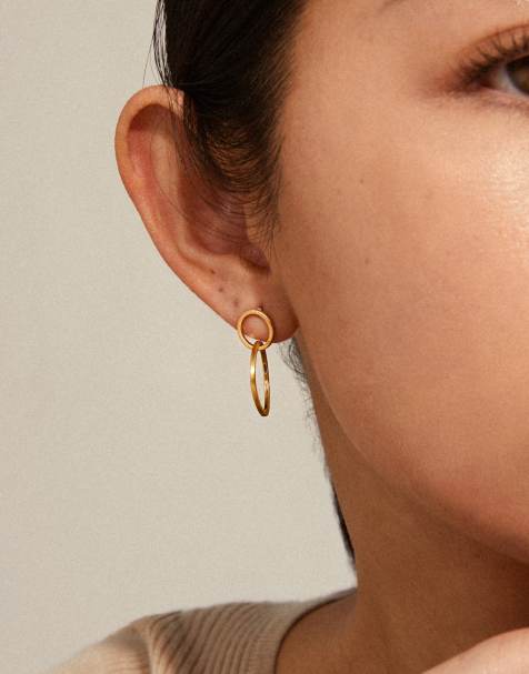 Pendientes chapados en oro Harper de Pilgrim - view 1