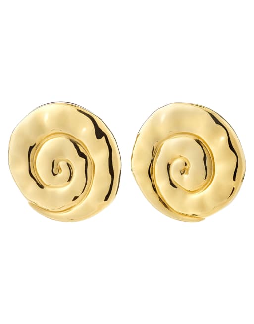 Pendientes chapados en oro Haze de Pilgrim, 2 de 4