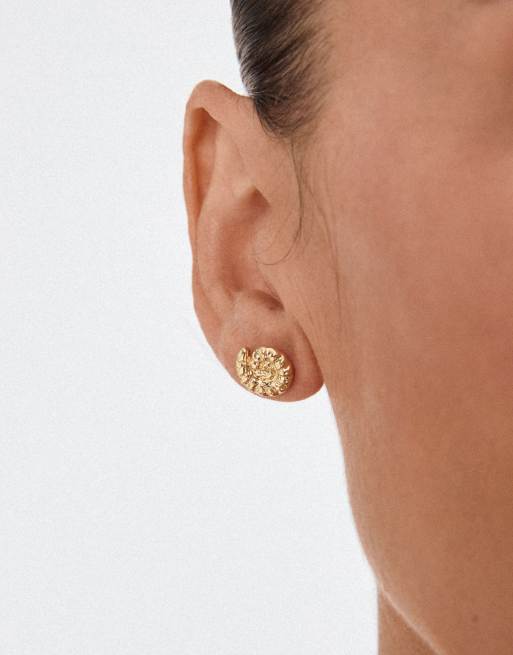 Pendientes chapados en oro Haze de Pilgrim, 3 de 4