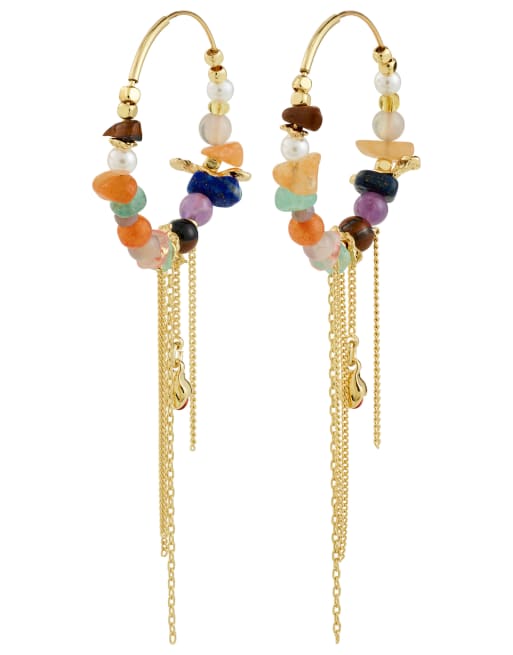 Pendientes chapados en oro Iris de Pilgrim, 2 de 3