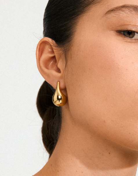 Pendientes chapados en oro Juniper de Pilgrim - view 1