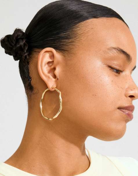 Pendientes chapados en oro Larkin de Pilgrim - view 1
