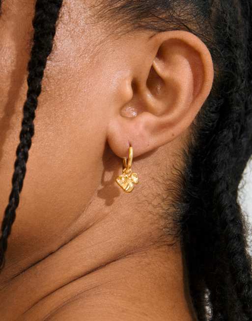 Pendientes chapados en oro Luis de Pilgrim