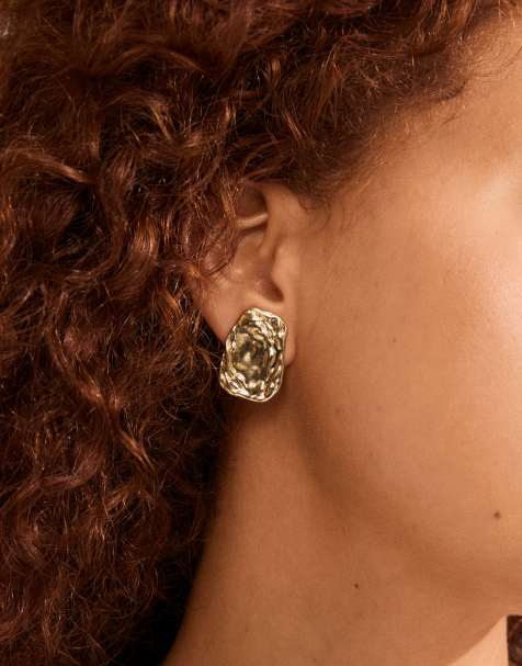 Pendientes chapados en oro Shift de Pilgrim - view 1