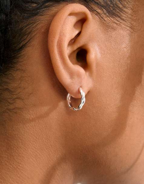 Pendientes chapados en plata Declan de Pilgrim - view 1