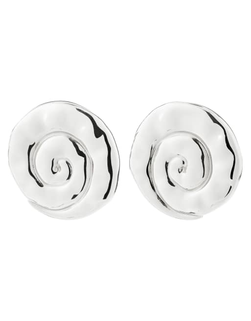 Pendientes chapados en plata Haze de Pilgrim, 2 de 4