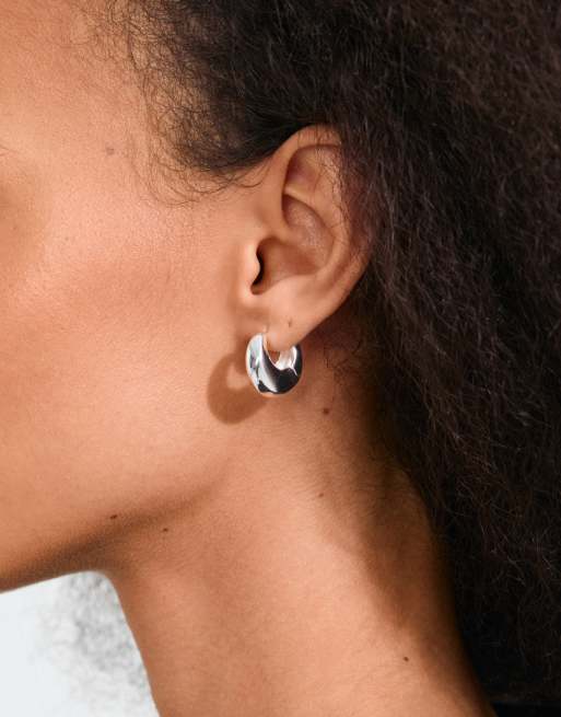 Pendientes chapados en plata Kairoa de Pilgrim, 4 de 4