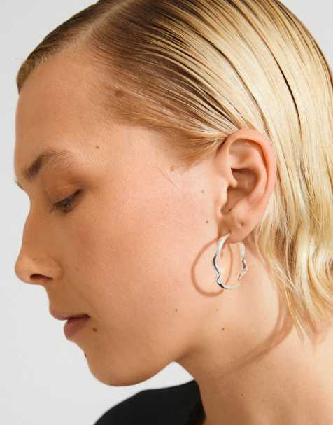 Pendientes chapados en plata Larkin de Pilgrim - view 1