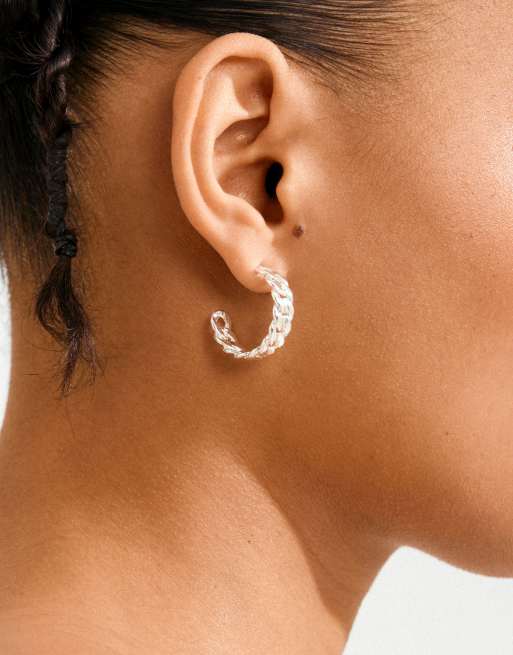 Pendientes chapados en plata Mayer de Pilgrim