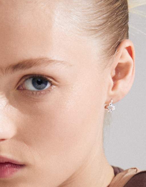 Pendientes chapados en plata Penelope de Pilgrim