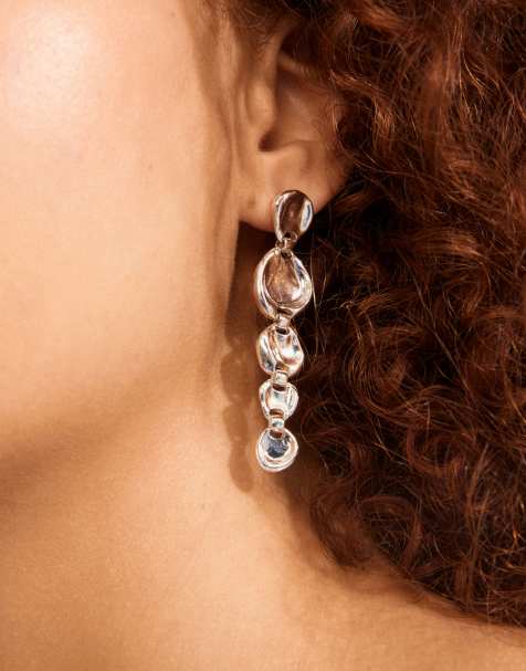 Pendientes chapados en plata Sparkle de Pilgrim - view 1
