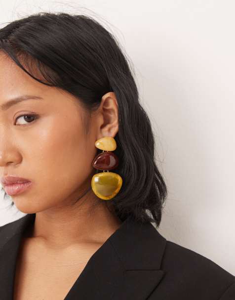 Pendientes con diseño colgante y diseño de resina de ASOS DESIGN - view 1