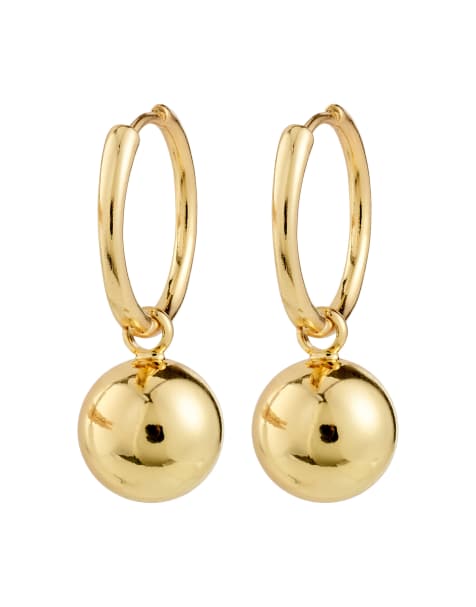 Pendientes de aro chapados en oro Air de Pilgrim - view 1