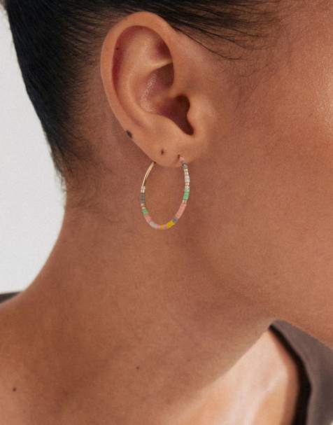 Pendientes de aro chapados en oro Alison de Pilgrim - view 1