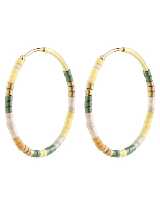 Pendientes de aro chapados en oro Alison de Pilgrim