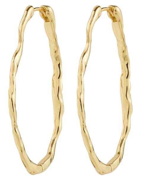 Pendientes de aro chapados en oro Timber de Pilgrim - view 1