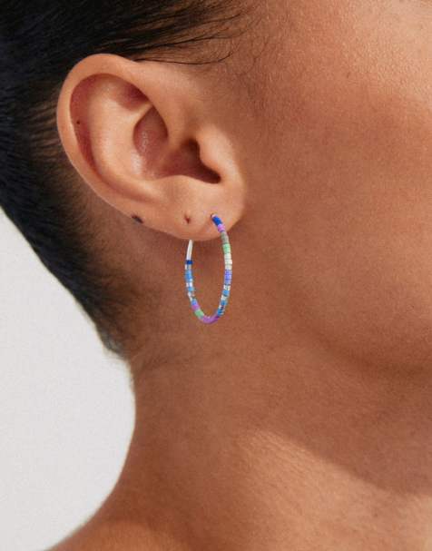 Pendientes de aro chapados en plata Alison de Pilgrim - view 1