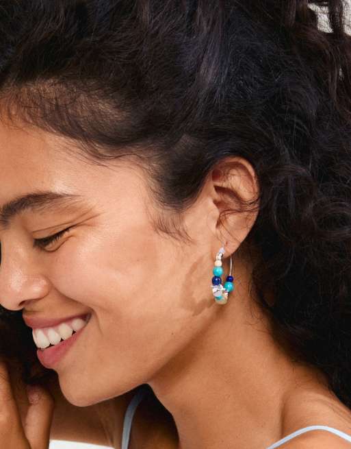 Pendientes de aro chapados en plata Dream de Pilgrim