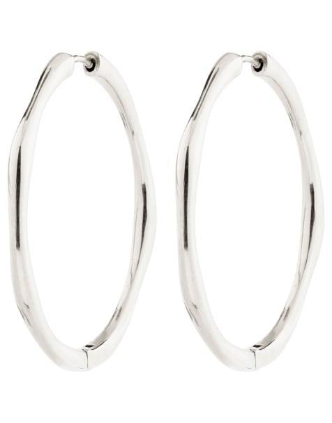 Pendientes de aro chapados en plata Haze de Pilgrim - view 1