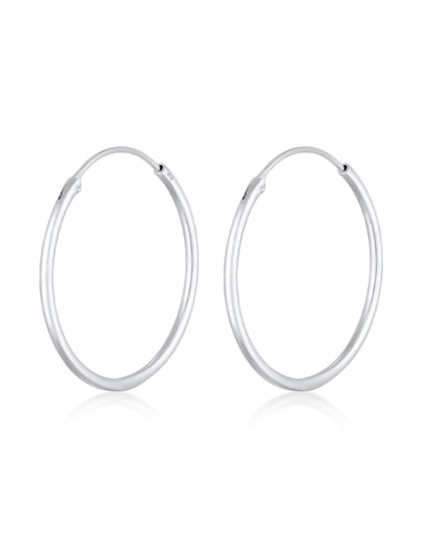Pendientes de aro clásicos de estilo criollo con diseño de filigrana de plata de ley 925 de Elli - view 1