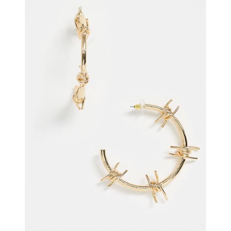 Pendientes aro con diseño de alambre de espino en de ASOS | ASOS