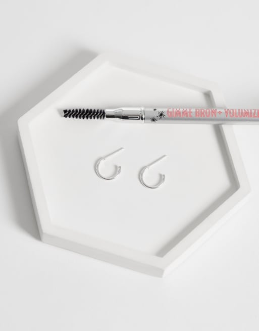 Pendientes de aro de 12 mm con diseño abierto de plata de ley de Kingsley Ryan, 2 de 4