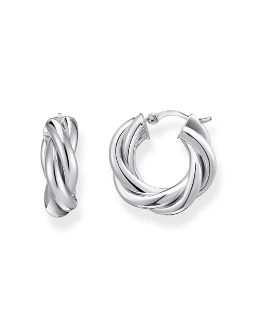 Pendientes de aro de plata de ley de Thomas Sabo , 3 de 3