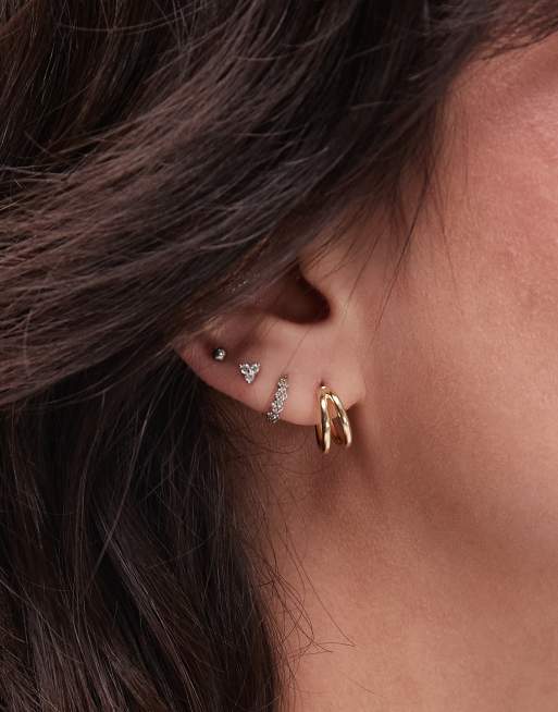 Pendientes de aro dorados con diseño ondulado de & Other Stories