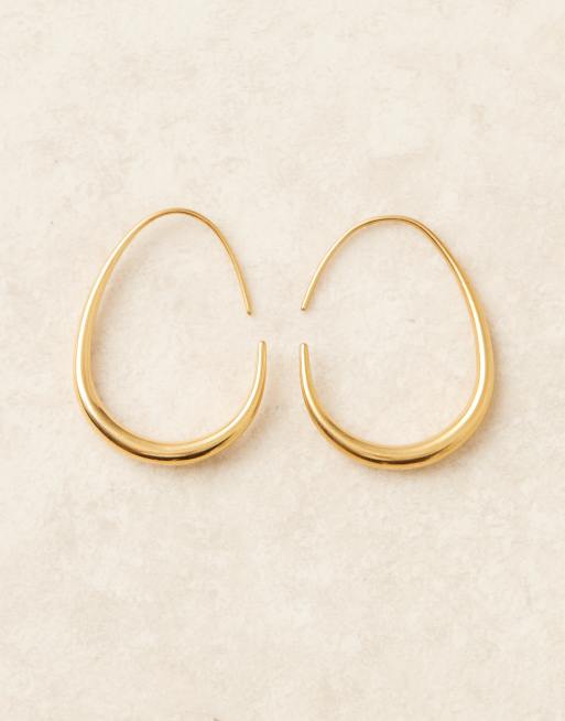 Pendientes de aro en forma de lágrima chapados en oro de 18 quilates de Lost Souls, 2 de 3