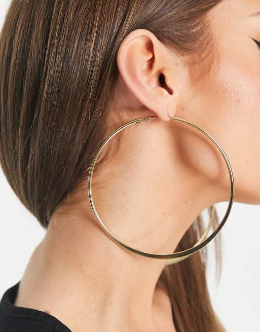 Pendientes de aro grandes dorados de DesignB London
