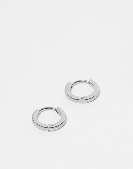 Pendientes de aro pequeños con diseño minimalista de acero inoxidable de Lost Souls