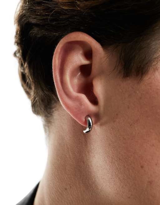 Pendientes de aro plateados de 4 mm minimalistas de Faded Future