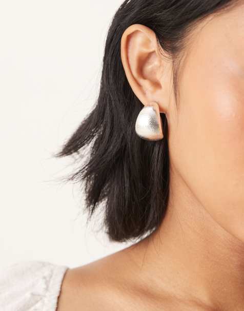 Pendientes de aro plateados gruesos de Accessorize - view 1