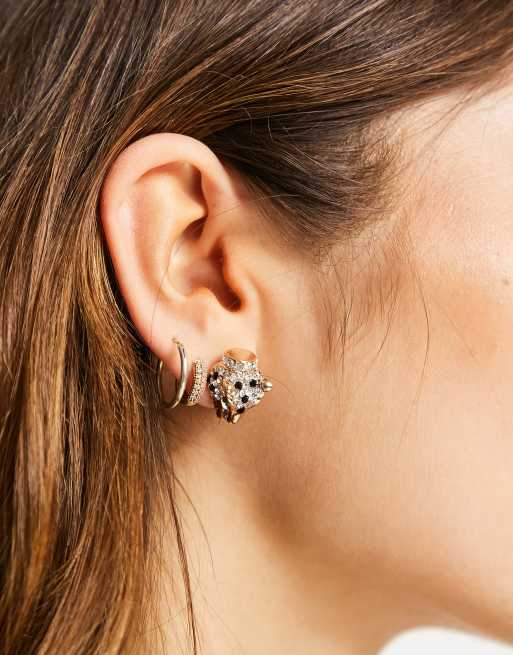 Pendientes de botón con diseño de cabeza de serpiente Kedardodia de ALDO