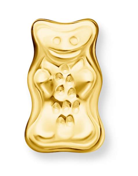 Pendientes de botón dorados con diseño de oso de Thomas Sabo - view 1