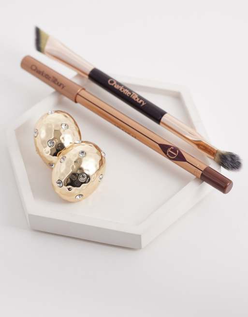 Pendientes de botón grandes dorados con strass de ASOS DESIGN, 2 de 4