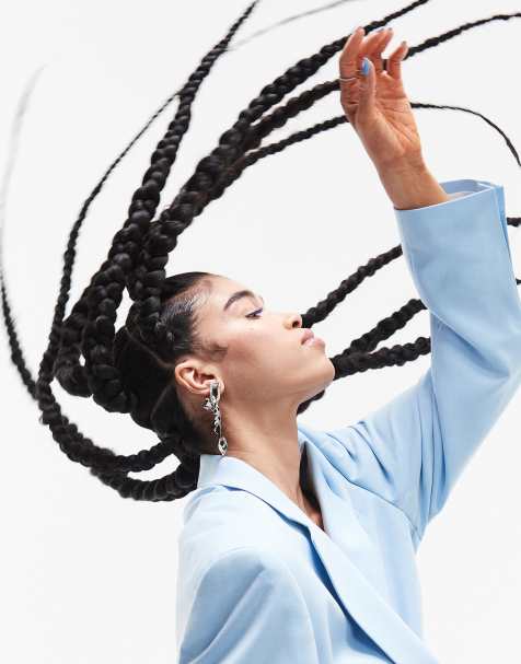Pendientes de botón plateados con diseño de lazos desparejados de edición limitada de ASOS DESIGN - view 1