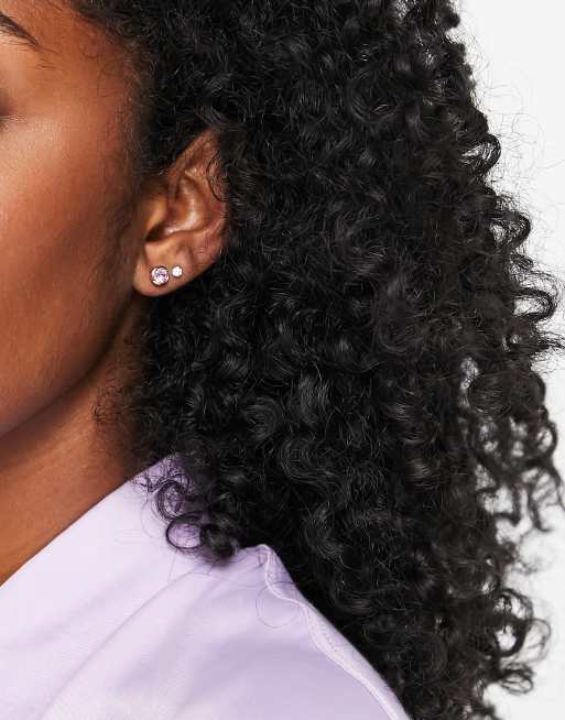 Pendientes de botón rosas y dorado rosa con cristales de Swarovski Sinaa de Ted Baker