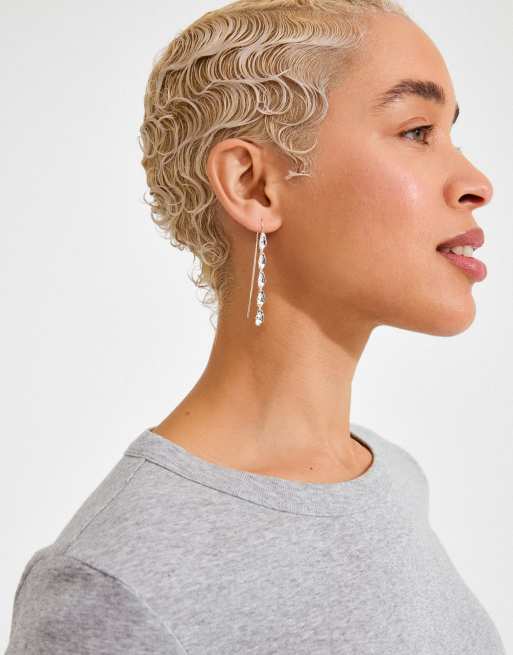 Pendientes de cadena chapados en plata Eliyah de Pilgrim, 4 de 4