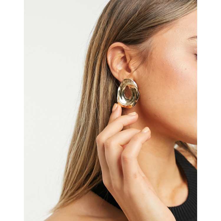 dorados con diseño nudo retorcido abstracto ASOS DESIGN | ASOS