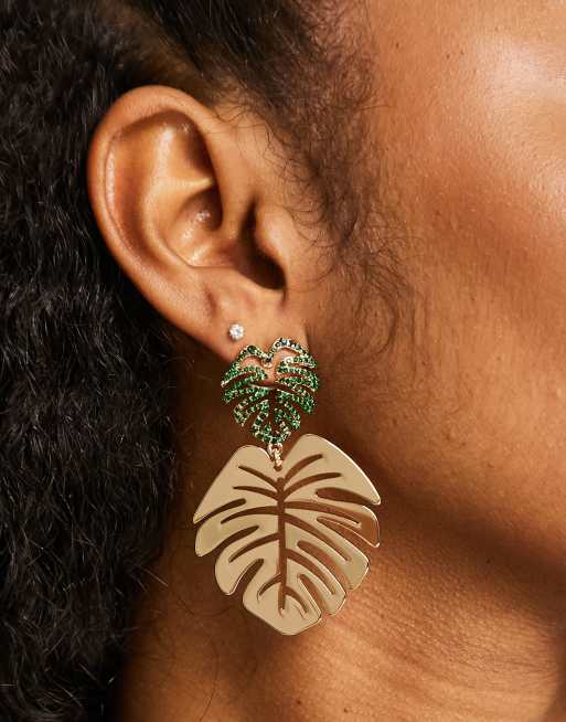 Pendientes dorados con diseño de palmera Deemann de ALDO