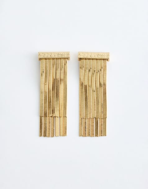 Pendientes dorados con flecos de & Other Stories - view 1
