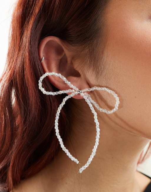 Pendientes en forma de lazo de cuentas de Reclaimed Vintage