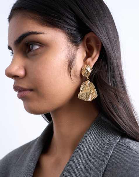Pendientes largos dorados Portia de Topshop - view 1