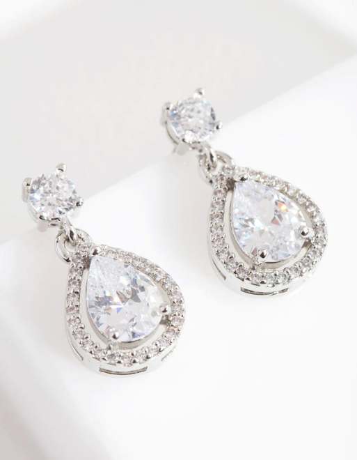 Pendientes largos plateados pequeños de Lovisa